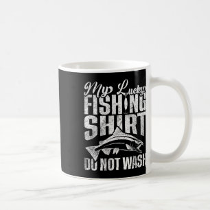 Caneca De Café Esta É Minha Camisa de Pescaria da Sorte Não Lave