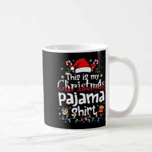 Caneca De Café Esta É Minha Camisa de Pijama de Natal Divertida P