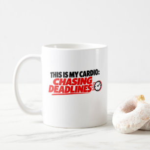 Caneca De Café Esta É Minha Camiseta de Cardio Caçando Prazos
