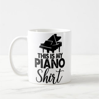 Caneca De Café Esta É Minha Camiseta De Teclado De Piano Música P
