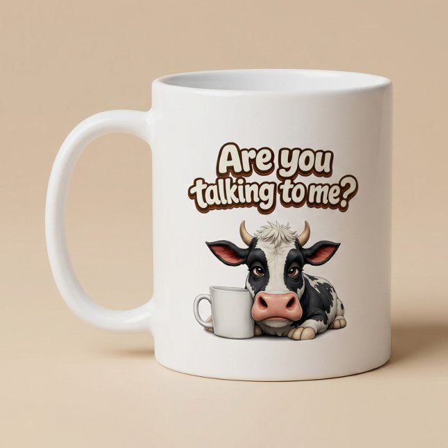 Caneca De Café Está Falando Comigo? Vaca Engraçada (Criador carregado)