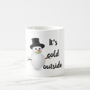 Caneca De Café Está frio fora da Estação de inverno Cute Snowman