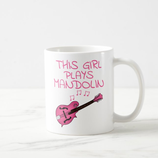 Caneca De Café Esta Garota Joga Mandolin, Mulher Mandolinista (Direita)