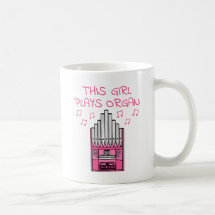 Caneca De Café Esta Garota Joga Orgão, Mulher Organizadora Música