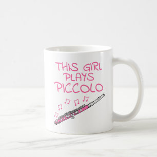 Caneca De Café Esta Garota Joga Piccolo, Mulher Música Do Woodwin