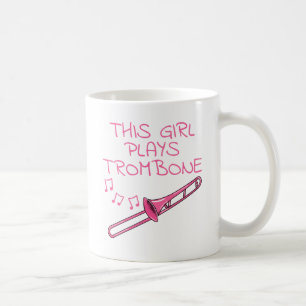 Caneca De Café Esta Garota Joga Trombone, Mulher Brass Musical