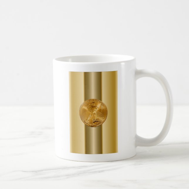 Caneca De Café Esta imagem representa uma moeda de águia Dourada  (Direita)