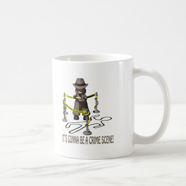 Caneca De Café Está indo ser uma cena do crime (Direita)