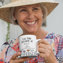 Caneca De Café Esta Mãe Pertence à Flor Floral, Mãe, Costumada