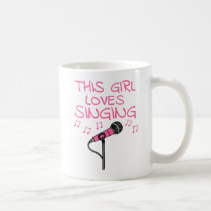 Caneca De Café Esta Menina Adora Cantando, Cantora Do Sexo Femini
