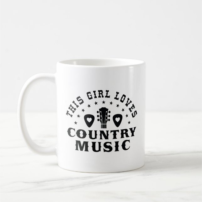 Caneca De Café Esta Menina Adora Música country (Esquerda)