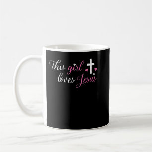 Caneca De Café Esta Menina ama Jesus Mulheres Cristãs Faith T-Shi