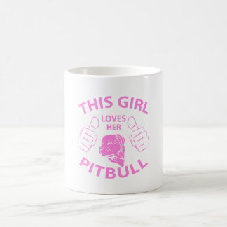 Caneca De Café "Esta menina ama rosa do seu pitbull"