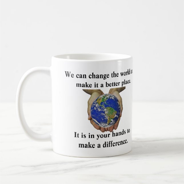 Caneca De Café Está nas suas mãos fazer a diferença. (Esquerda)