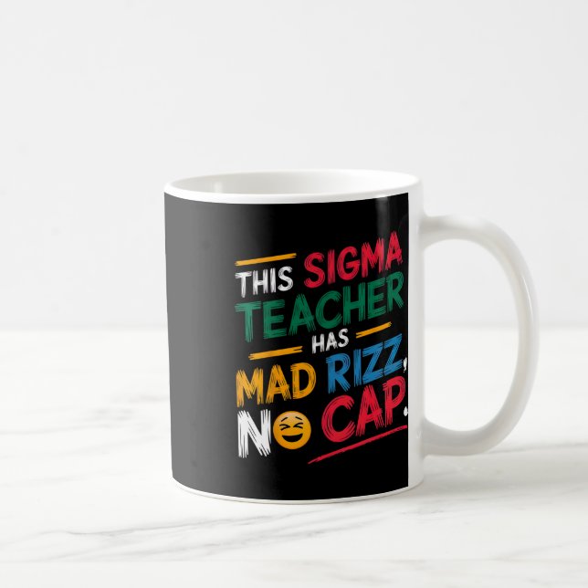 Caneca De Café Esta Professora Sigma Está Louca Com Rizz (Direita)