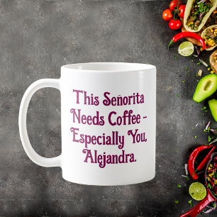 Caneca De Café Esta Senhorita Precisa De Café Personalizado