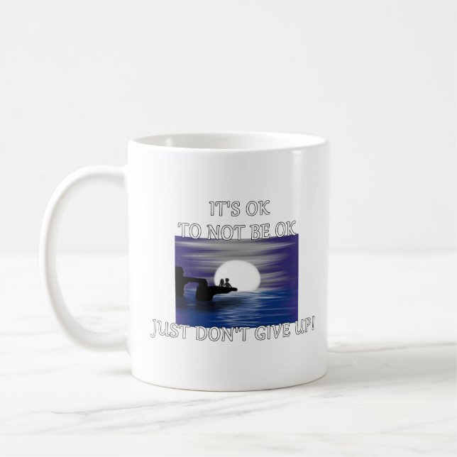 Caneca De Café "Está tudo bem não estar bem" (Esquerda)