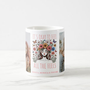 Caneca De Café "Está Tudo Bem Sentir Todos Os Sentimentos"