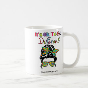 Caneca De Café Está tudo bem ser diferente mês de consciência do 