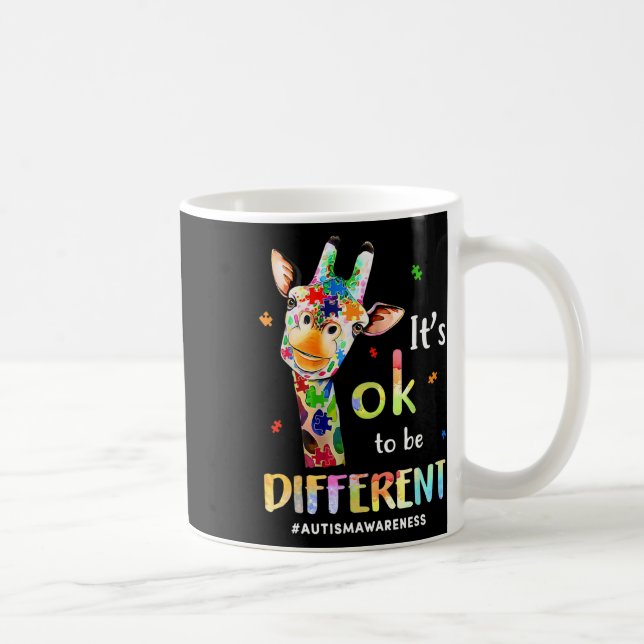 Caneca De Café Está Tudo Bem Ser Diferente Quebra-cabeça De Giraf (Direita)