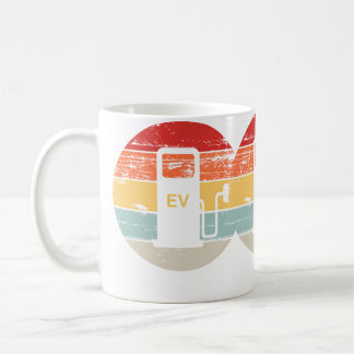 Caneca De Café Estação de Carregamento de Veículo Elétrico Sunset