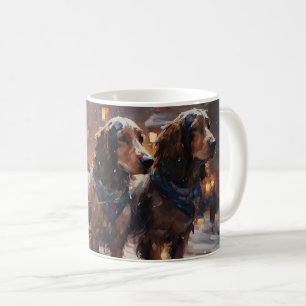 Caneca De Café Estação Festiva de Natal Inglês Cocker Spaniel