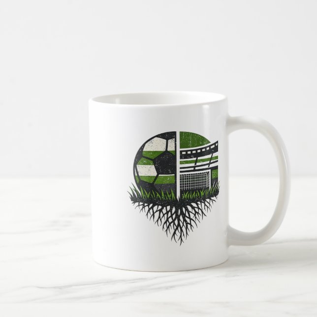 Caneca De Café Estádio de Futebol Retro Ll Design Natureza  (Direita)
