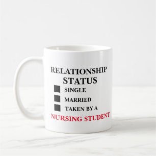 Caneca De Café Estado Civil Estudante de Enfermagem
