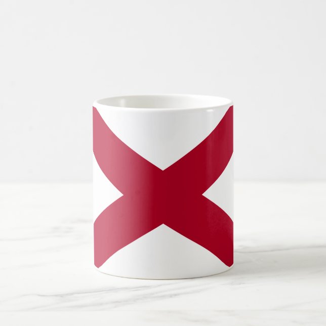 Caneca De Café Estado da bandeira do Alabama (Centro)