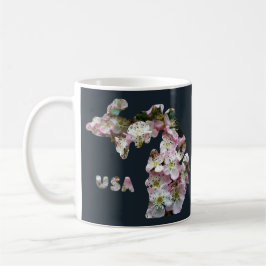 Caneca De Café Estado de Michigan e Blossoms da Apple