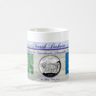 Caneca De Café Estado de North Dakota comemorativo
