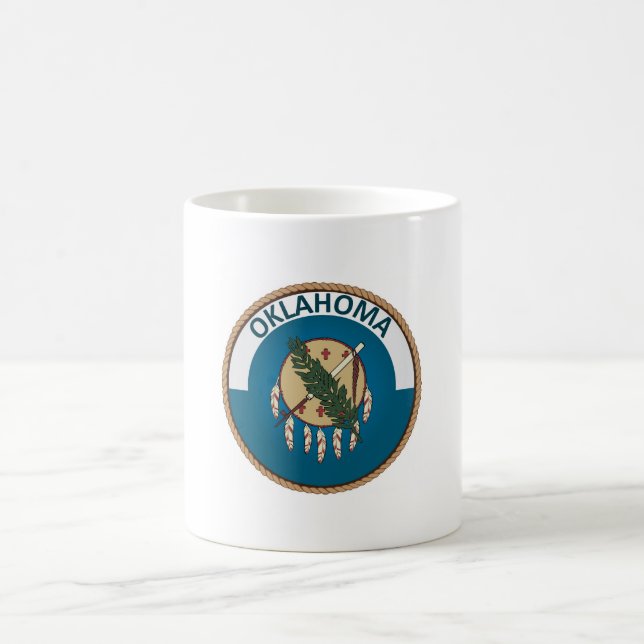 Caneca De Café Estado de Oklahoma Flag Seal (Centro)