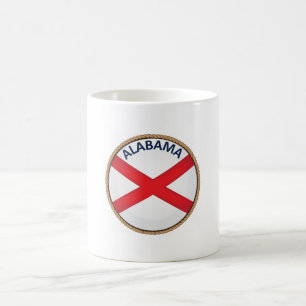 Caneca De Café Estado de selo da bandeira de Alabama