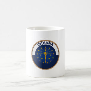 Caneca De Café Estado de selo da bandeira de Indiana