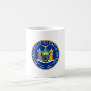 Caneca De Café Estado de selo da bandeira de New York