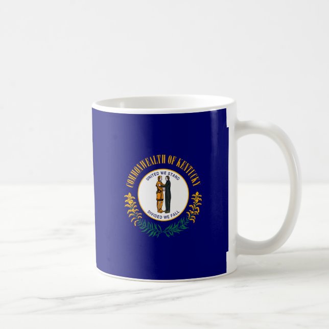 Caneca De Café Estado do Kentucky Flag Design (Direita)