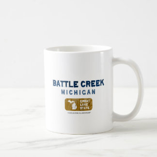 Caneca De Café Estado do lago battle Creek Michigan grande
