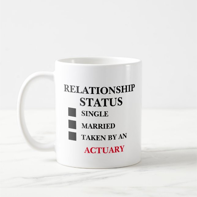 Caneca De Café Estado do Relacionamento Atuário (Esquerda)