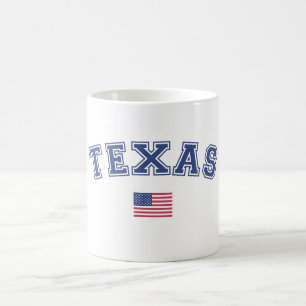 Caneca De Café Estado do Texas USA Flag