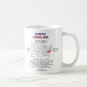 Caneca De Café Estado norte-americano da Carolina do Norte em um