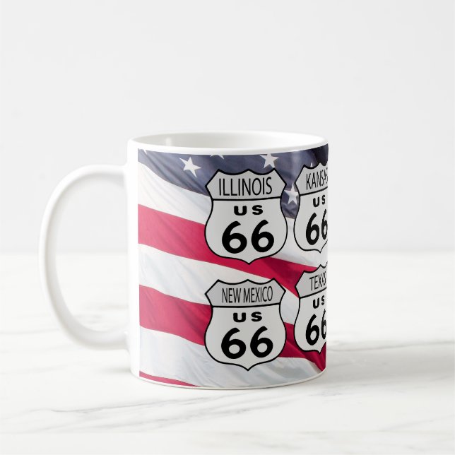 Caneca De Café Estados da rota 66 (Esquerda)