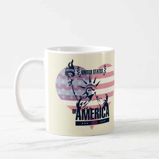 Caneca De Café Estados Unidos da América Liberdade (Esquerda)