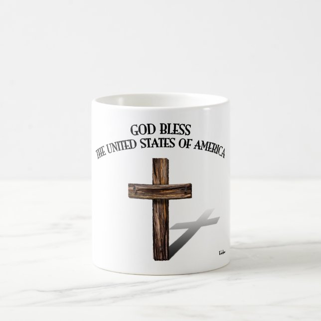 Caneca De Café ESTADOS UNIDOS deus abençoe DA AMÉRICA robustos (Centro)
