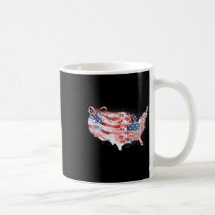 Caneca De Café Estados Unidos Mapa Preppy 4 de julho Happy Indepe
