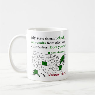 Caneca De Café Estados verificam todos os resultados eleitorais o