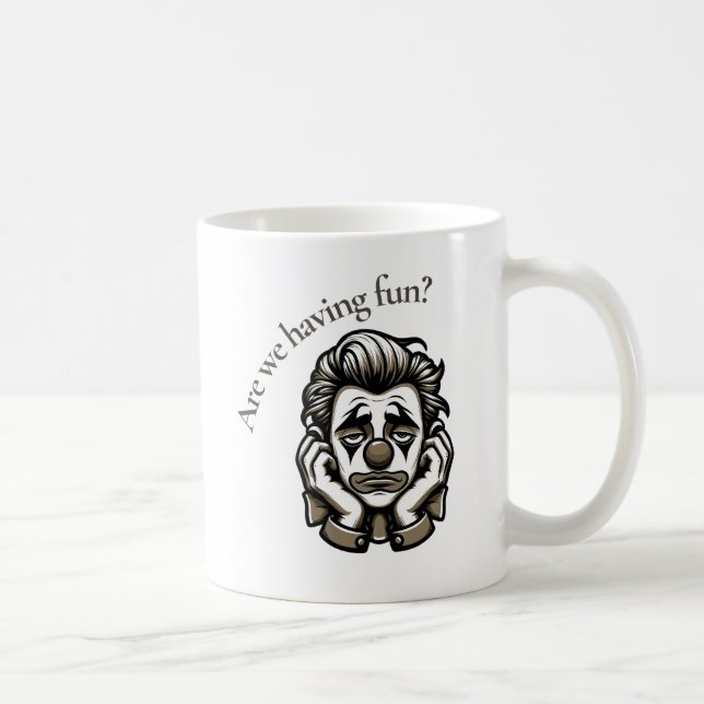 Caneca De Café Estamos nos divertindo - Sad Clowe (Direita)