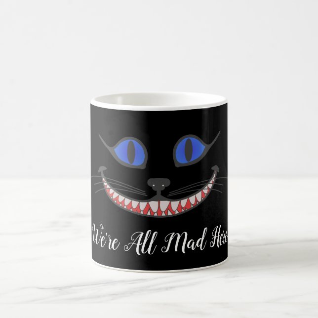 Caneca De Café Estamos todos loucos aqui Cheshire Cat Smile Wonde (Centro)