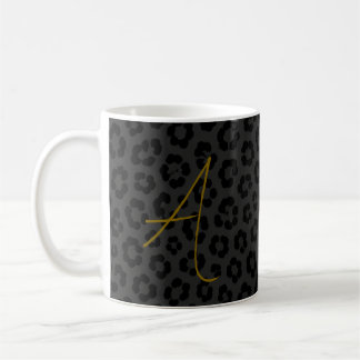 Caneca De Café Estampa de Animais com Impressão de Leopardo à Mei