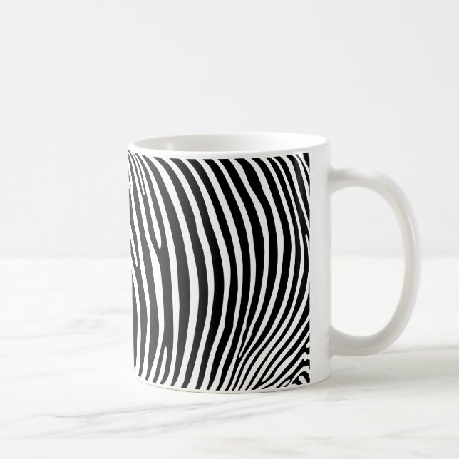 Caneca De Café Estampa de Zebra (Direita)
