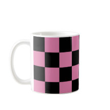 Estampa Xadrez Preto e Rosa